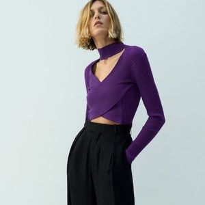 Zara Cut out knit top